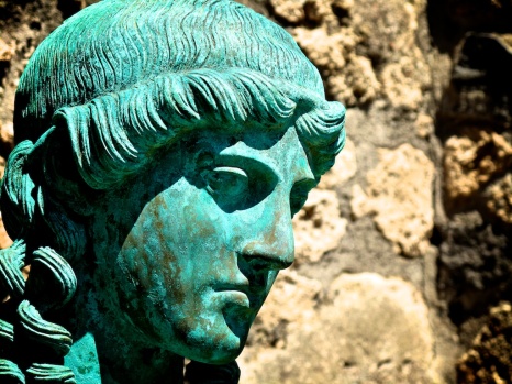Bronze statue at Pompeii