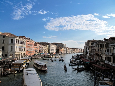 View of The Grand Canal from the Rialto Bridge - Venice, Italy